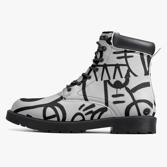 Many Eye Casual Leather Boots