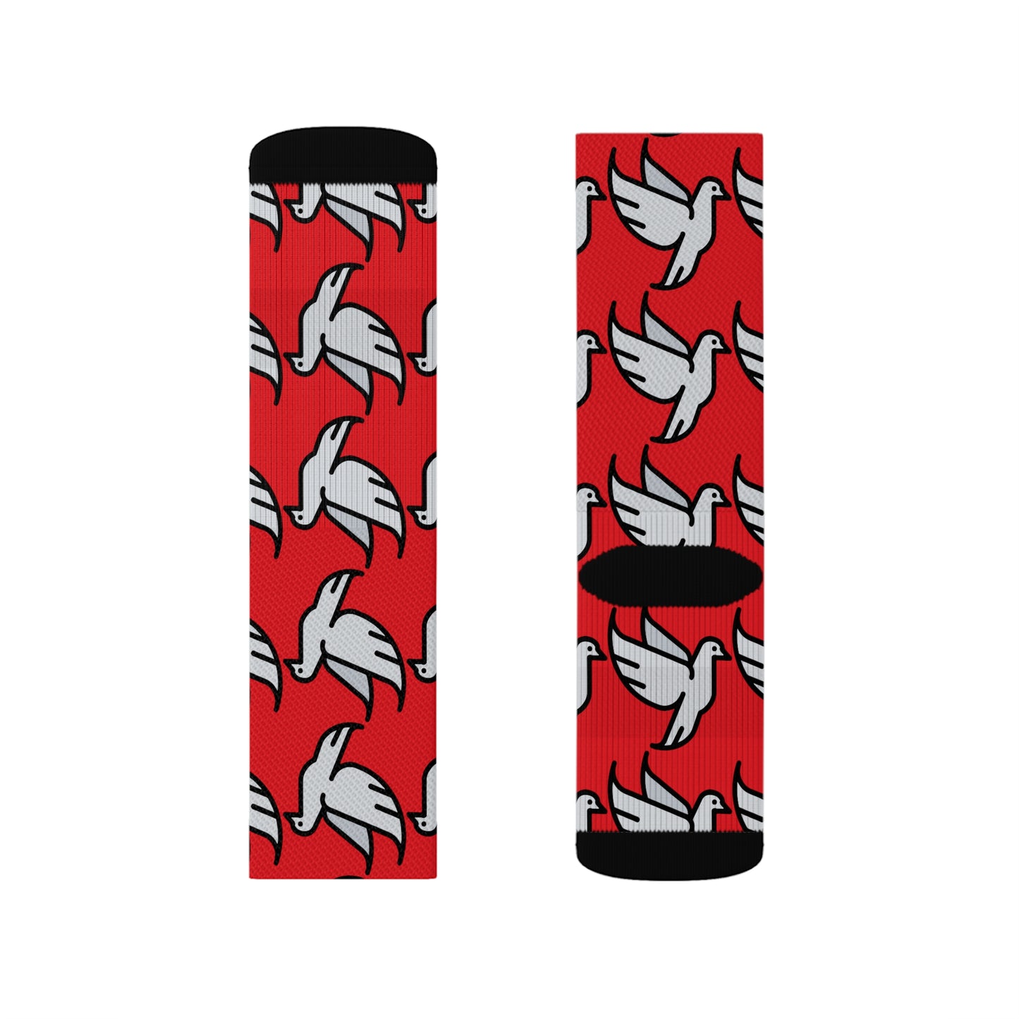 Red Bird Sublimation Socks