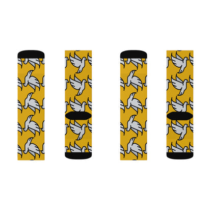 Yellow Bird Sublimation Socks
