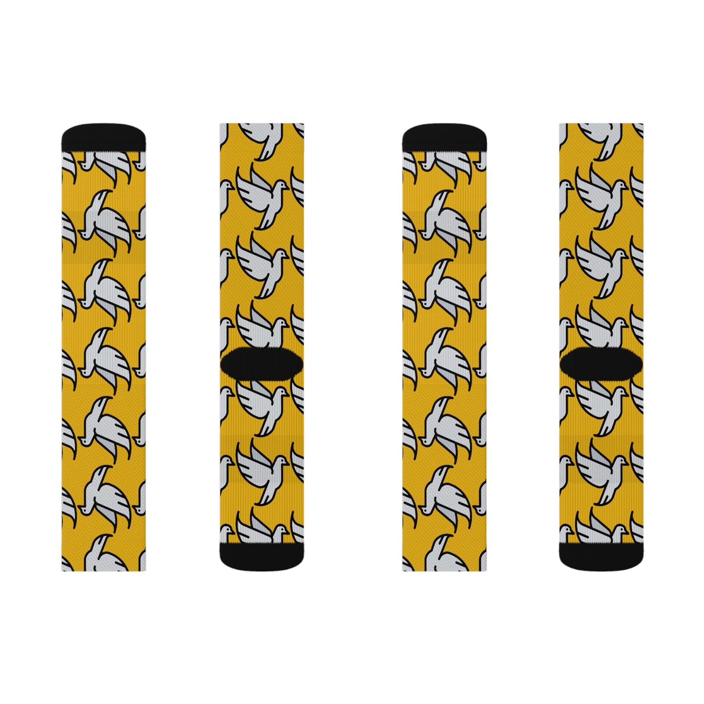 Yellow Bird Sublimation Socks
