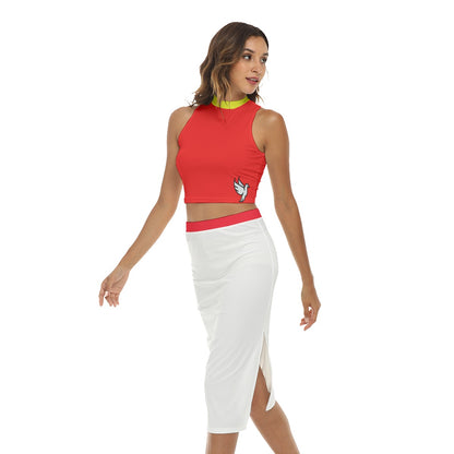 R&Y Women's Tank Top & Split High Skirt Set
