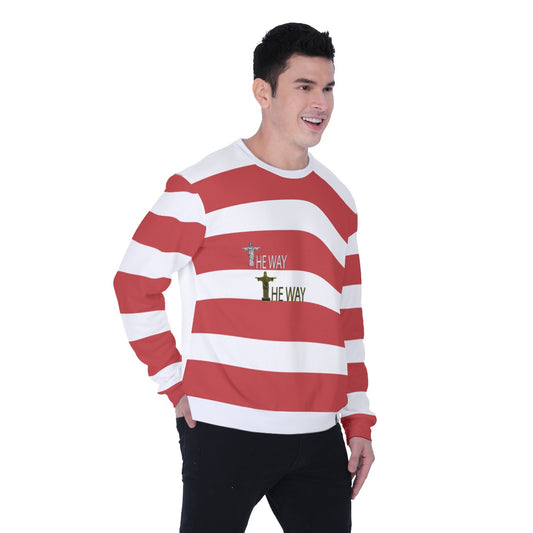 Stripe Men's Heavy Fleece Sweatshirt