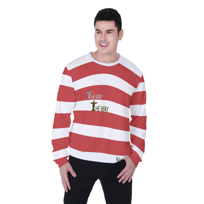 Stripe Men's Heavy Fleece Sweatshirt