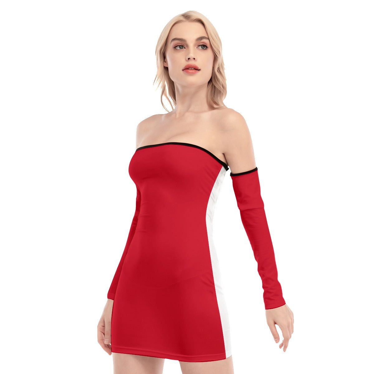 Be Dif Women's Off-shoulder Back Lace-up Dress