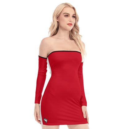 Be Dif Women's Off-shoulder Back Lace-up Dress