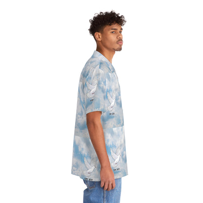 Cloud Bird Way Men's Hawaiian Shirt