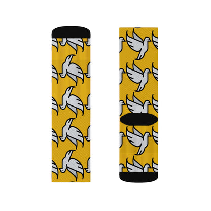 Yellow Bird Sublimation Socks