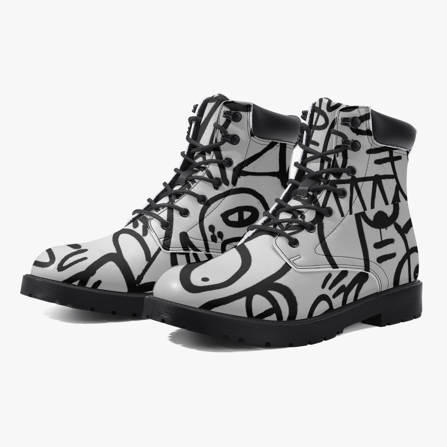 Many Eye Casual Leather Boots