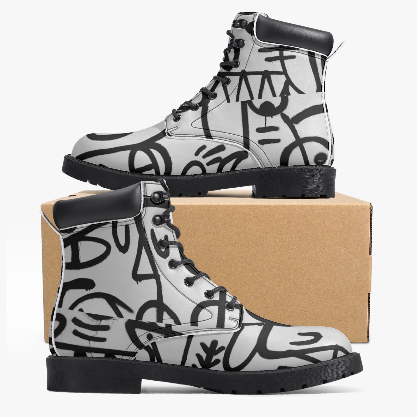 Many Eye Casual Leather Boots