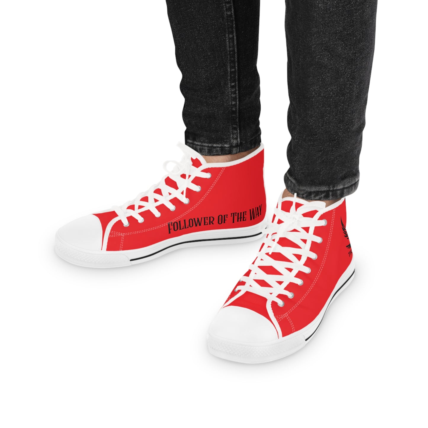 Red FOTW Men's High Top Sneakers
