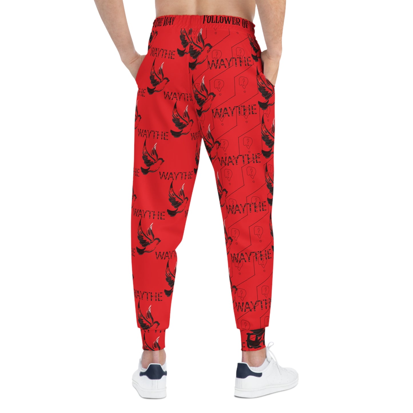 Red WAY WAY Athletic Joggers