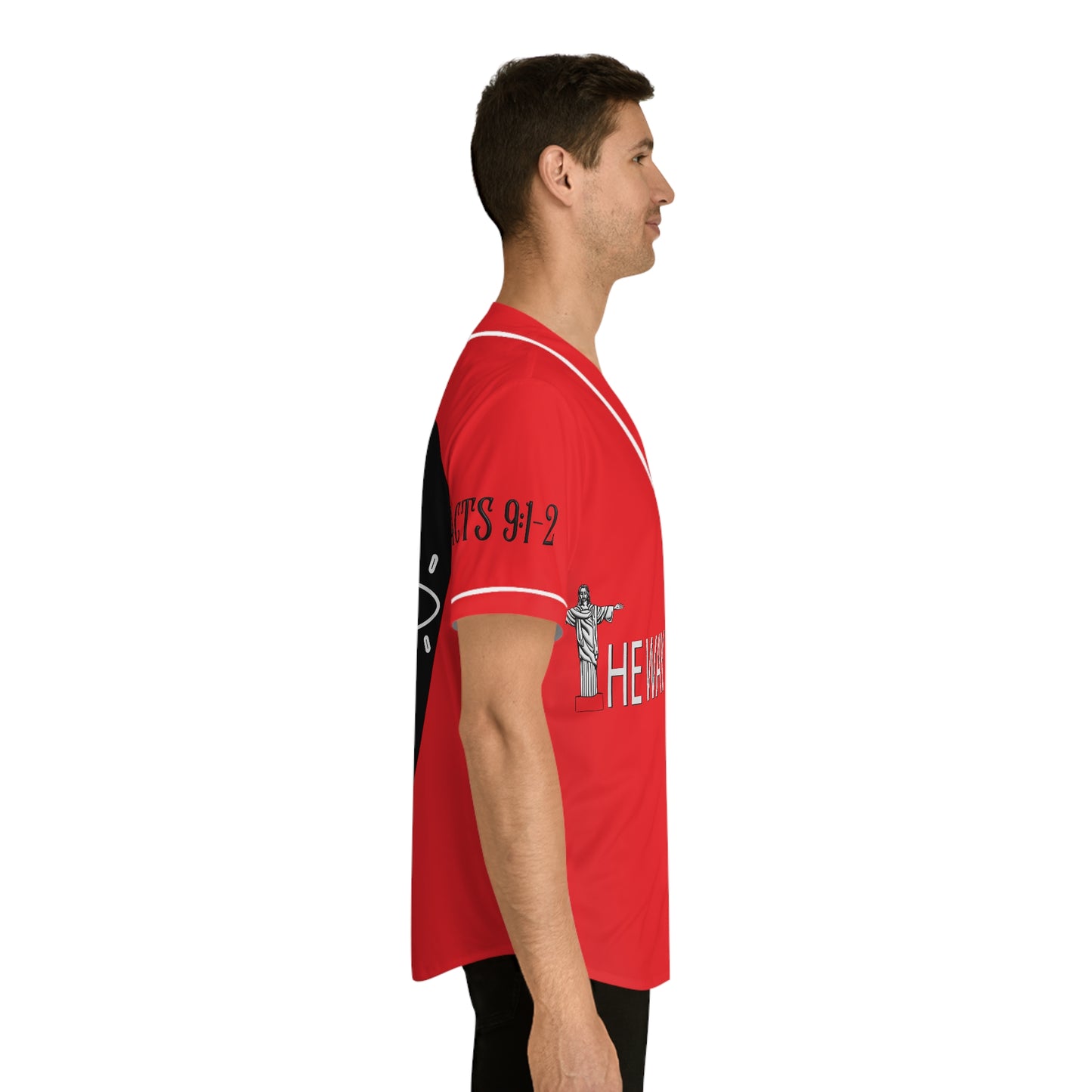 Red of Fly Men's Baseball Jersey