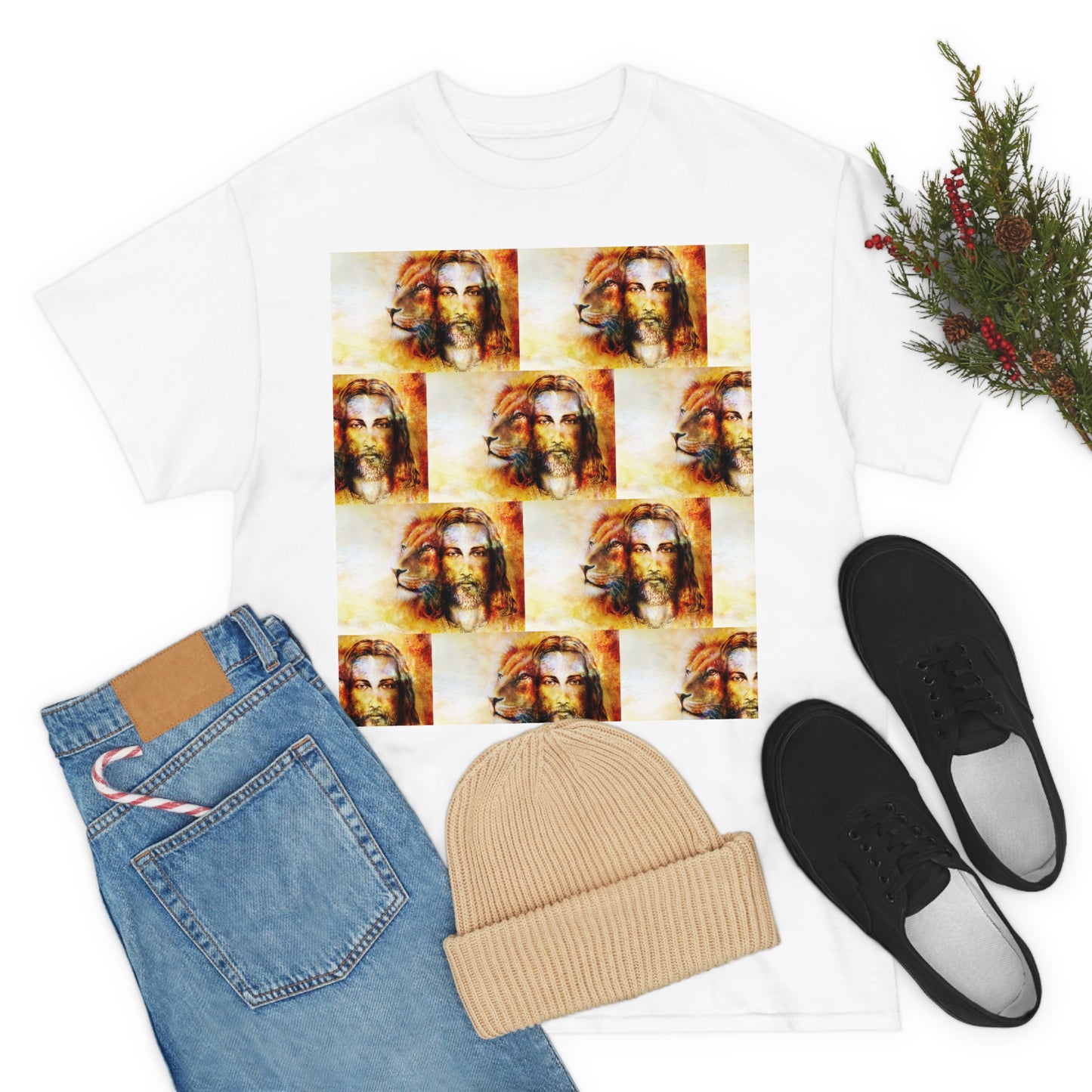 Double Mind Face Of Heavy Cotton Tee