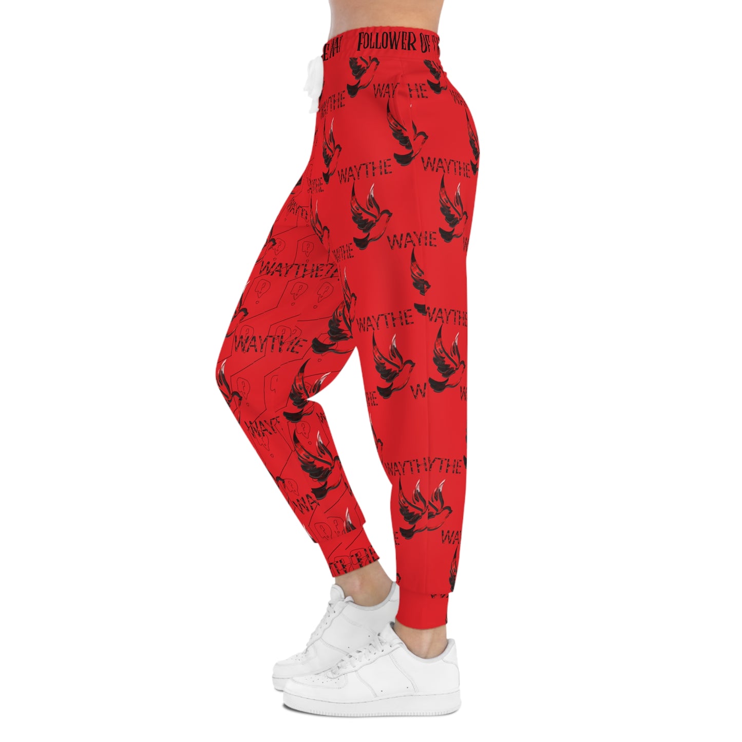 Red WAY WAY Athletic Joggers