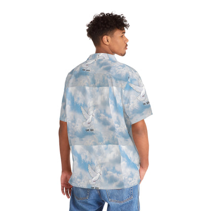 Cloud Bird Way Men's Hawaiian Shirt