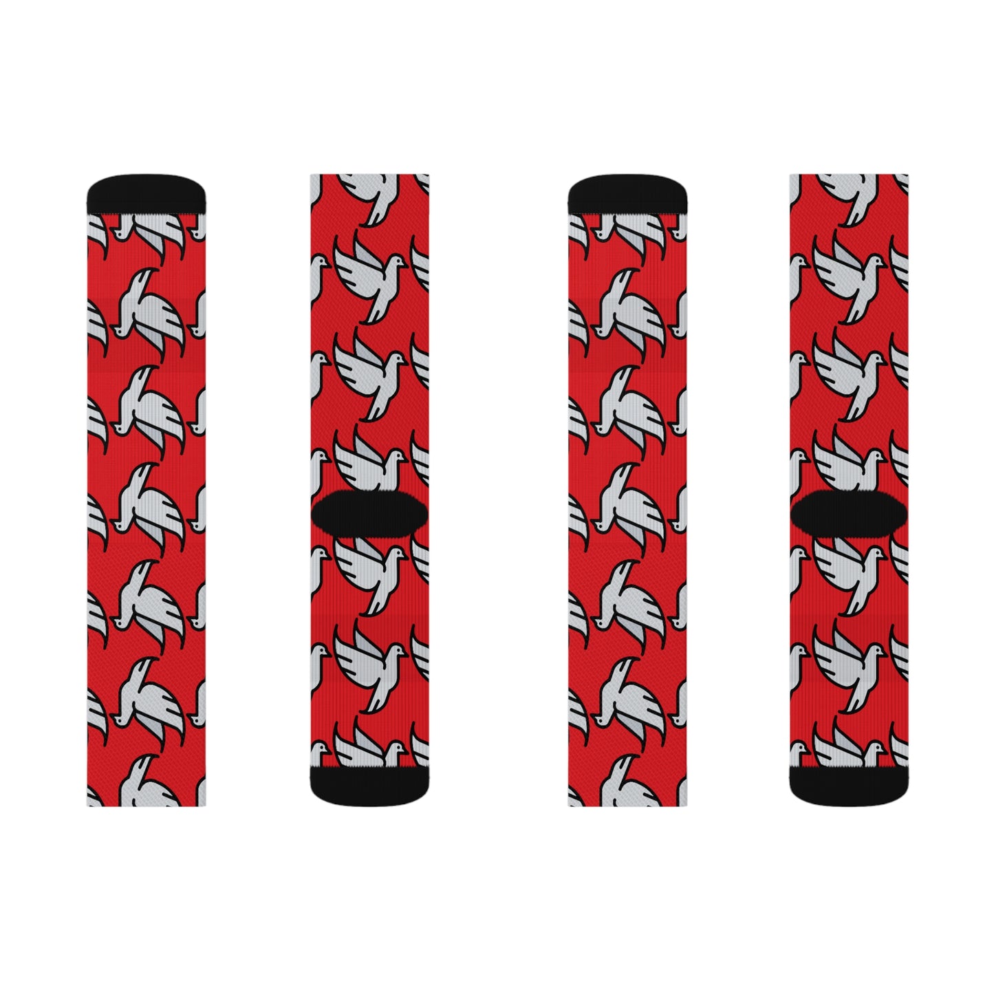 Red Bird Sublimation Socks