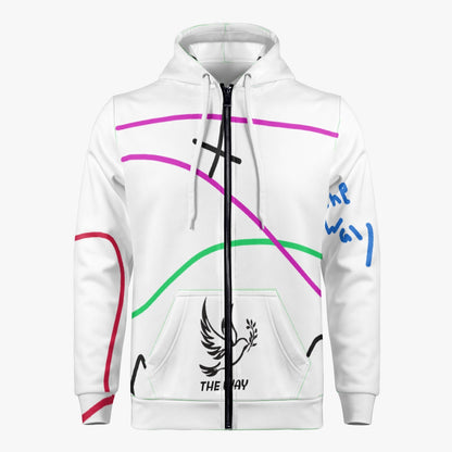 Crayon Way Men's AOP Full Zip Up Hoodie