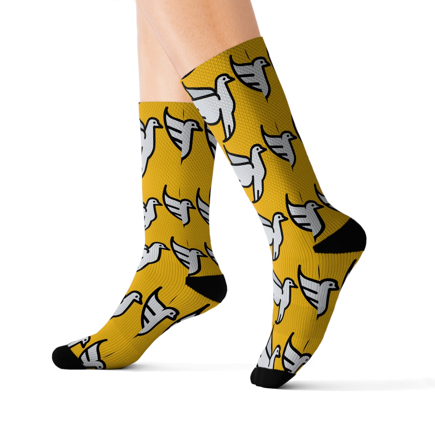 Yellow Bird Sublimation Socks