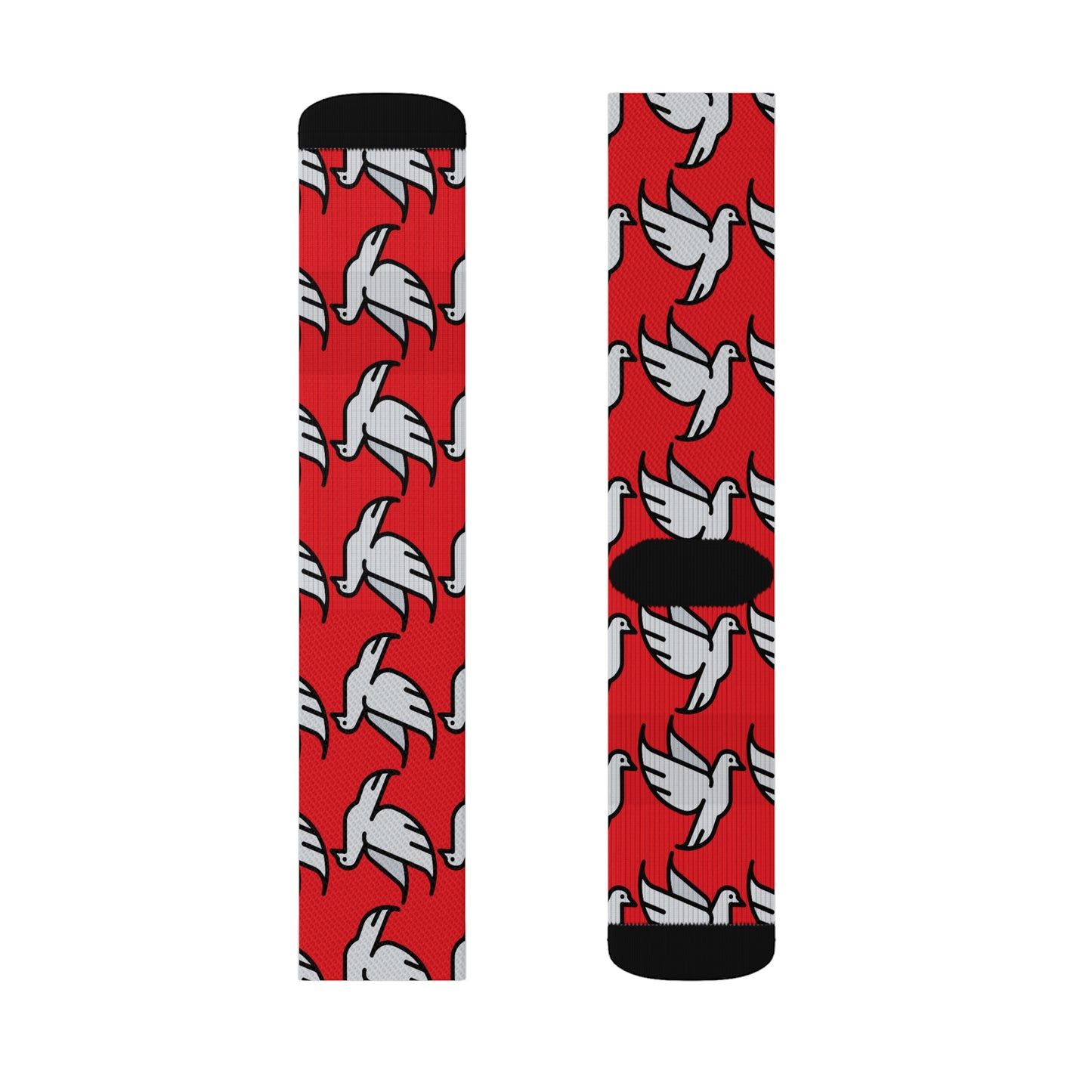 Red Bird Sublimation Socks
