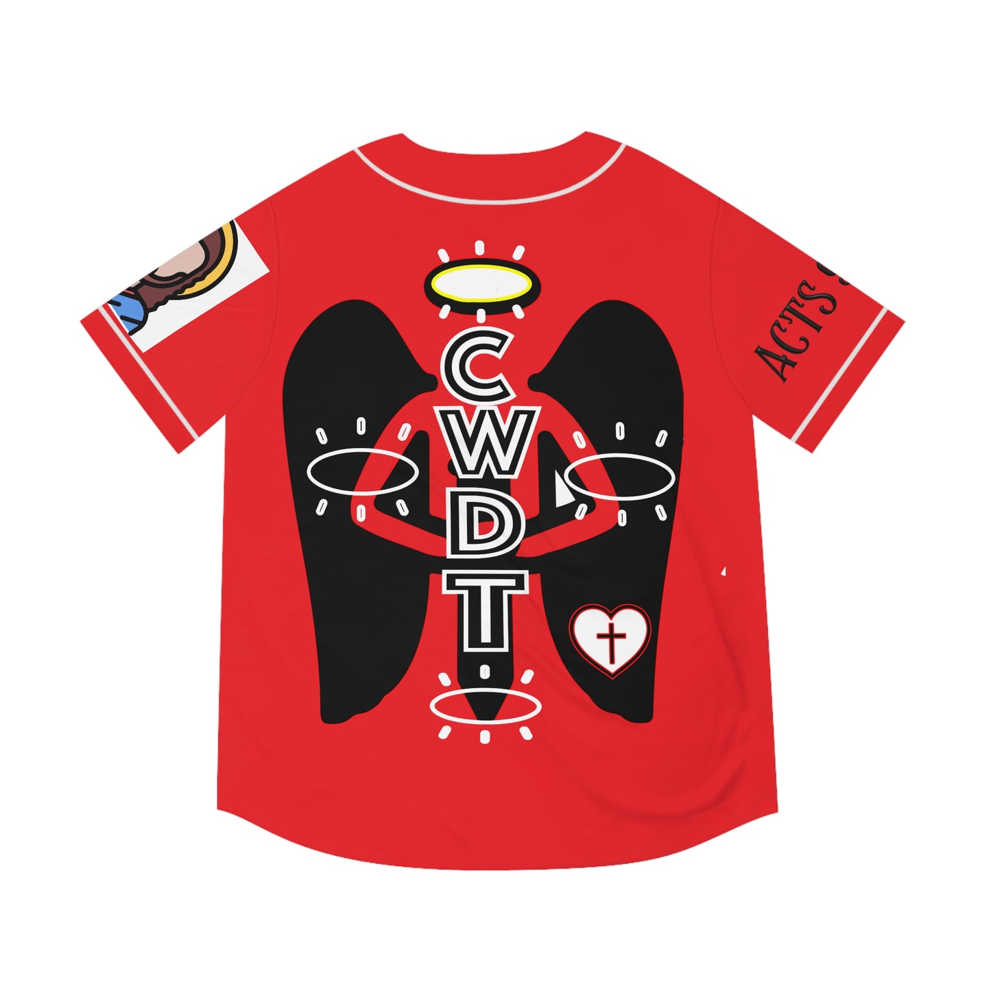 Red of Fly Men's Baseball Jersey