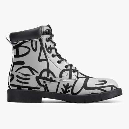 Many Eye Casual Leather Boots