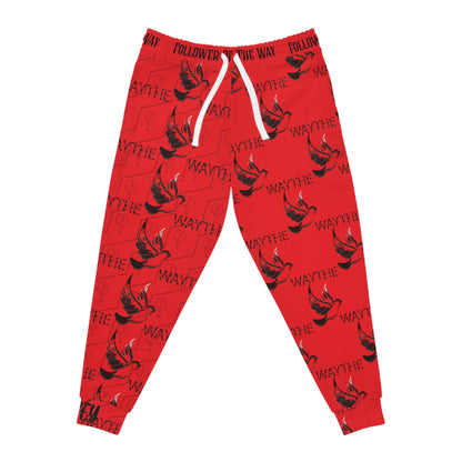 Red WAY WAY Athletic Joggers