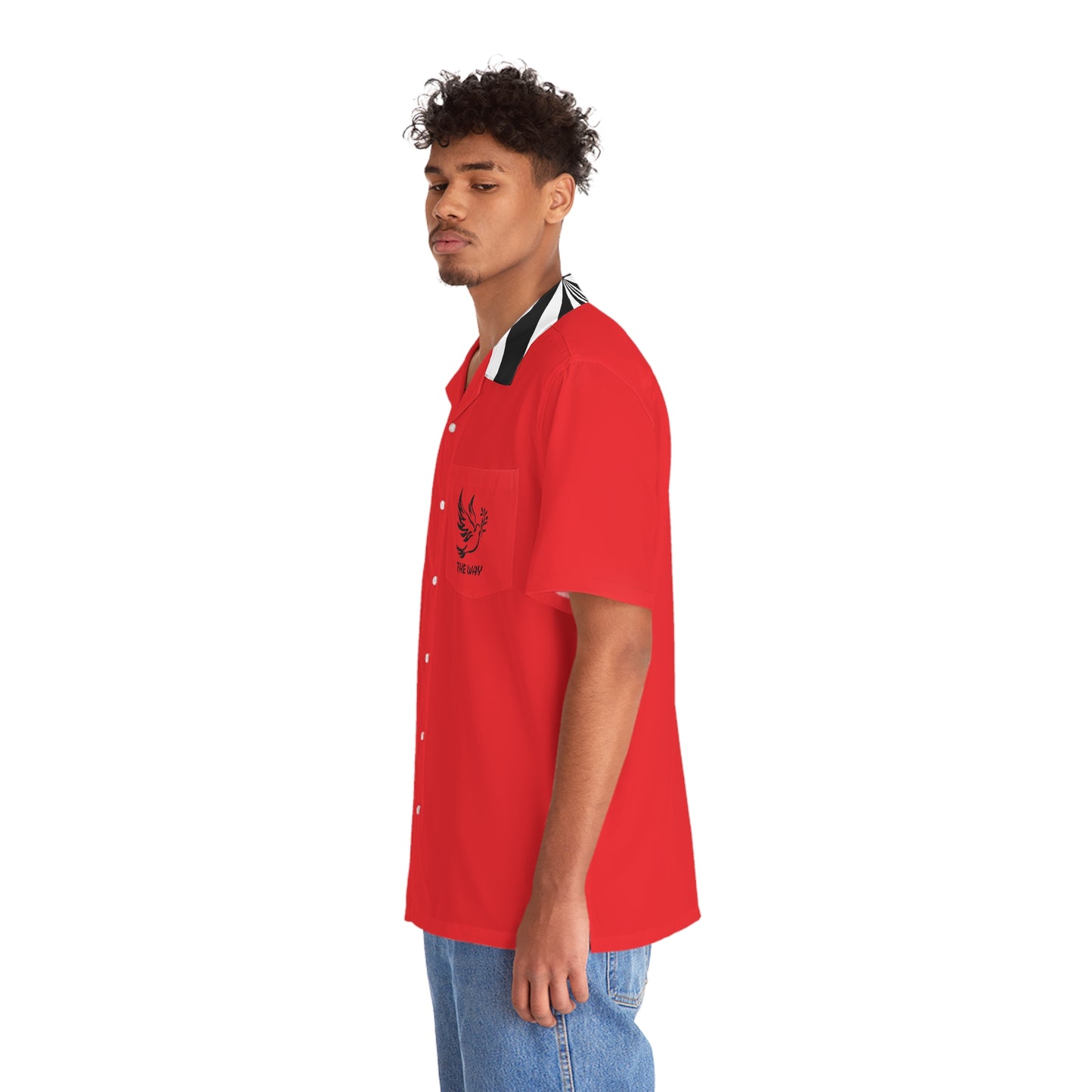 REd SWirl Men's Hawaiian Shirt