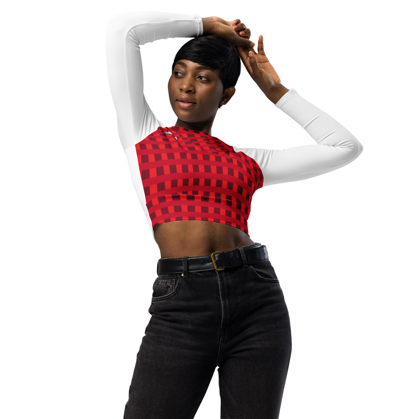 Wo Recycled long-sleeve crop top
