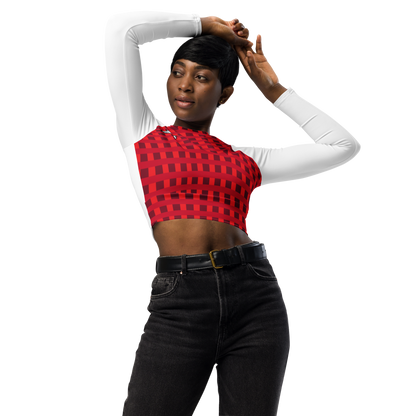 Wo Recycled long-sleeve crop top