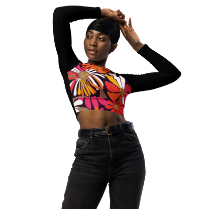 Flower Girl Recycled long-sleeve crop top