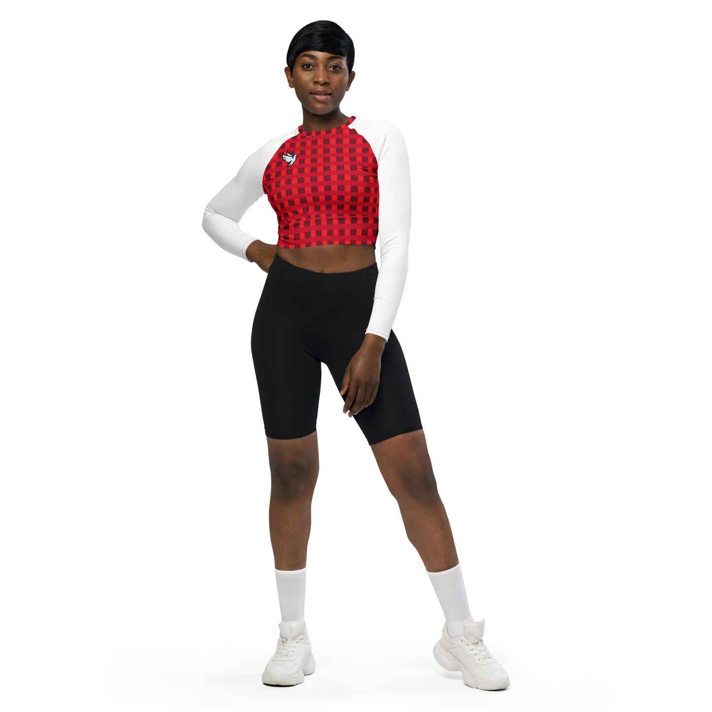 Wo Recycled long-sleeve crop top