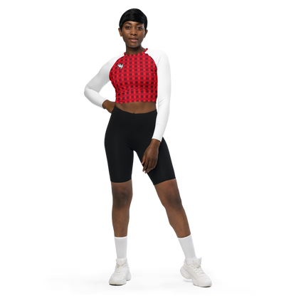 Wo Recycled long-sleeve crop top