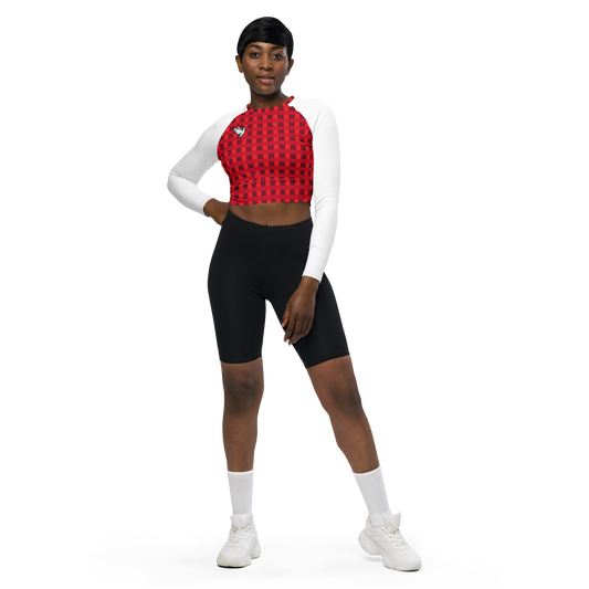 Wo Recycled long-sleeve crop top