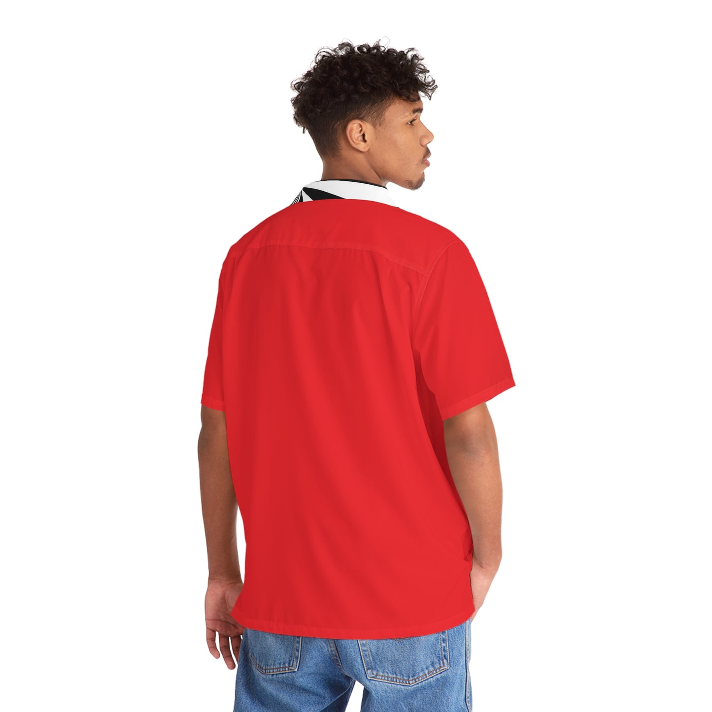 REd SWirl Men's Hawaiian Shirt