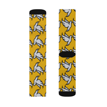 Yellow Bird Sublimation Socks