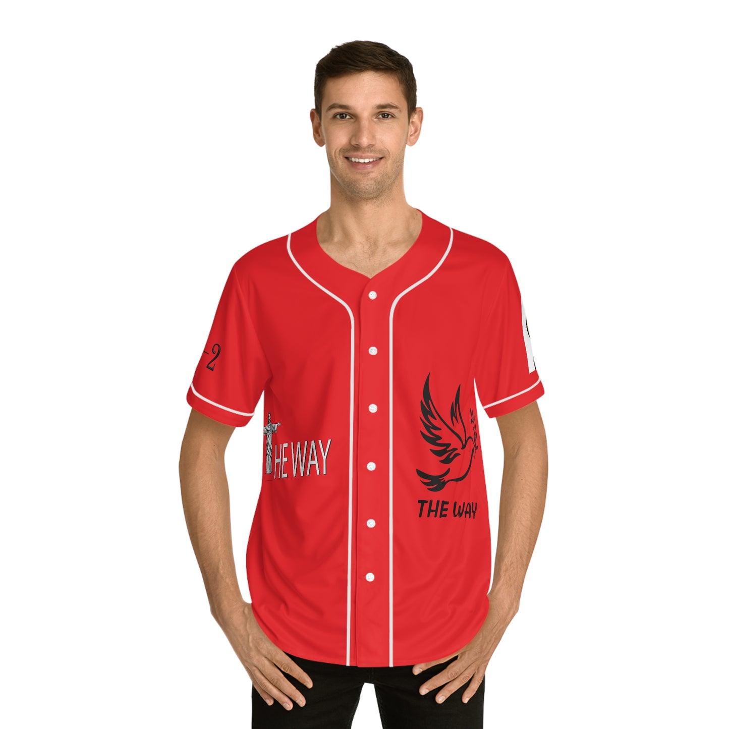 Red of Fly Men's Baseball Jersey