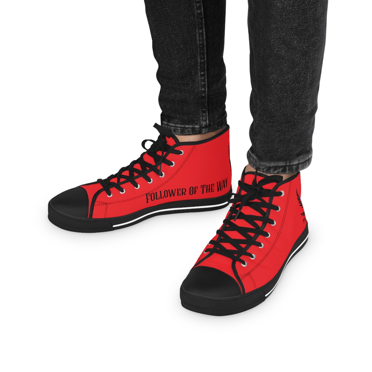 Red FOTW Men's High Top Sneakers
