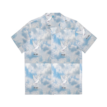 Cloud Bird Way Men's Hawaiian Shirt