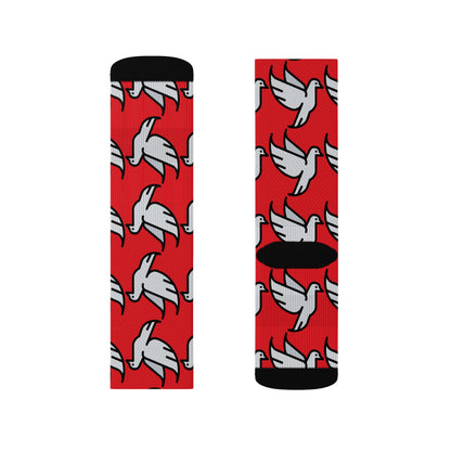 Red Bird Sublimation Socks