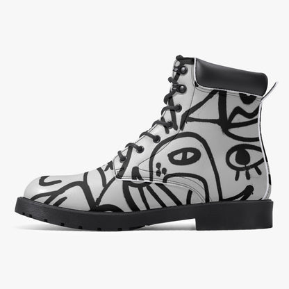 Many Eye Casual Leather Boots