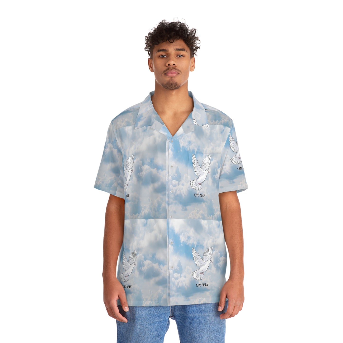 Cloud Bird Way Men's Hawaiian Shirt