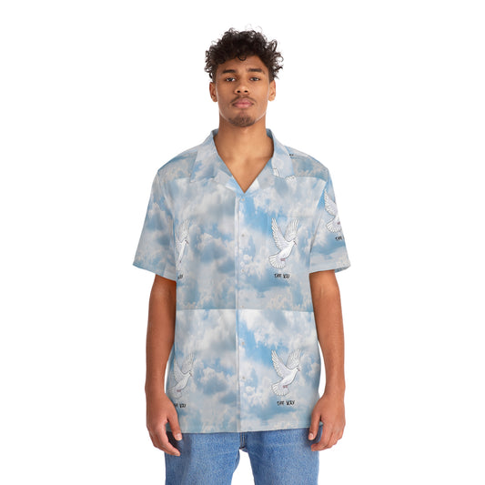 Cloud Bird Way Men's Hawaiian Shirt