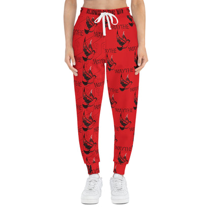 Red WAY WAY Athletic Joggers