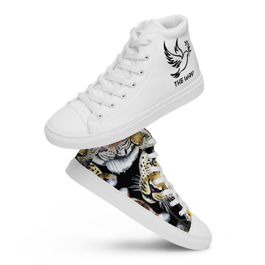 Lion Men’s high top canvas shoes
